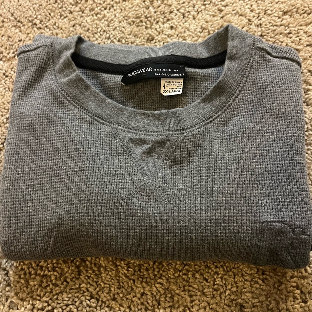 Rocawear Men's Charcoal Crewneck Sweater
